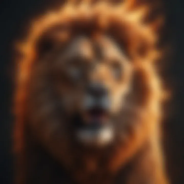 Abstract artwork depicting the fiery energy of a Leo individual