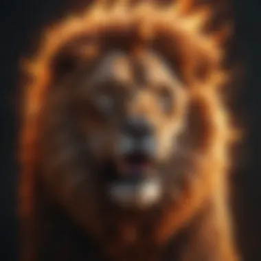 Fiery Essence: Unleashing the Passion of Leo Abstract artwork depicting the fiery energy of a Leo individual