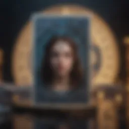 Aquarius zodiac symbol intertwined with tarot cards