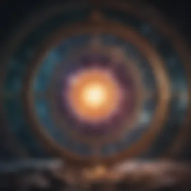 Celestial Intersection Abstract representation of astrology and tarot merging together