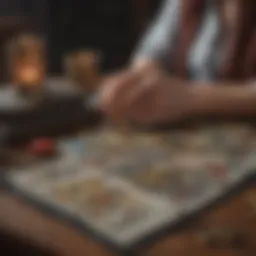 Tarot cards laid out for a reading