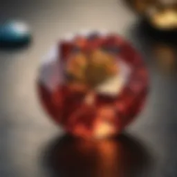 A stunning close-up of the May birthstone, highlighting its intricate details and vibrant colors