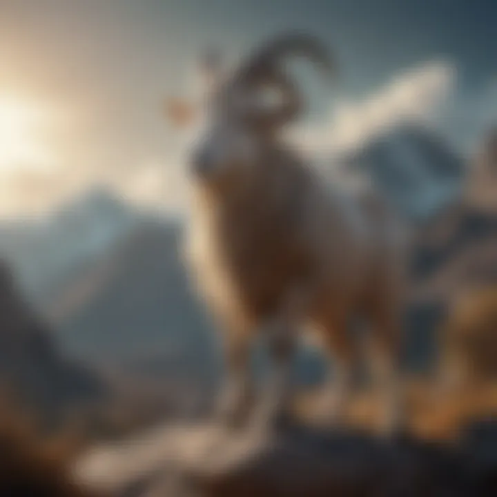 Majestic mountain landscape symbolizing Capricorn's resilience