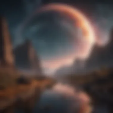 Cosmic Alignment and Personal Destiny An ethereal landscape symbolizing the alignment of stars and personal destiny