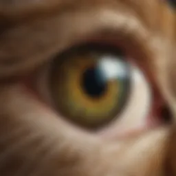 Close-up view of a cat's eye gemstone displaying its unique optical phenomenon.