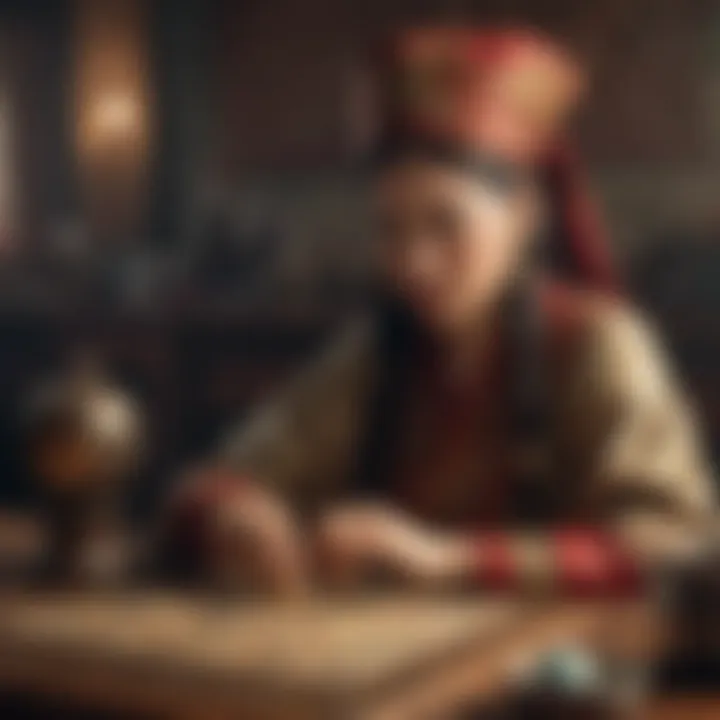 Chinese fortune teller practicing ancient divination