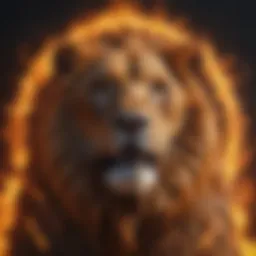 A vibrant Leo symbol showcasing its fiery nature