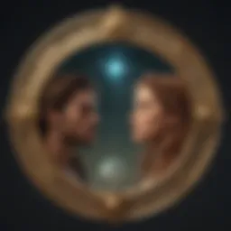 Celestial symbols representing Gemini and Leo