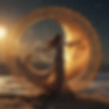 Visualization of the celestial dance between the sun and moon in December