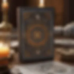 An intricate tarot card spread showcasing various symbols and meanings.