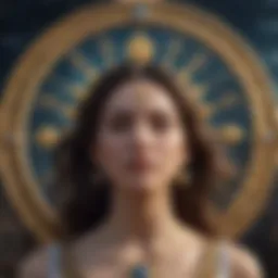 Celestial chart with zodiac signs