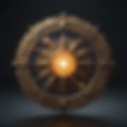 Astrological symbols of Sun, Moon, and Rising signs