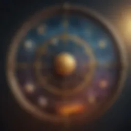 Celestial chart illustrating zodiac signs