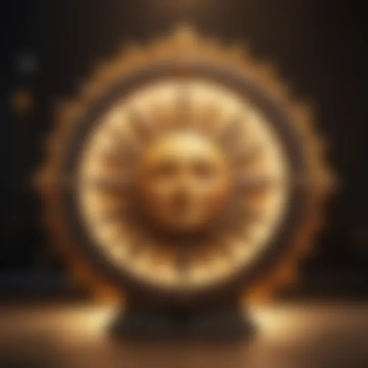 Enigmatic Tarot Card with Sun Symbol