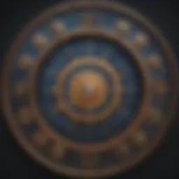 Artistic representation of the zodiac wheel with all twelve signs