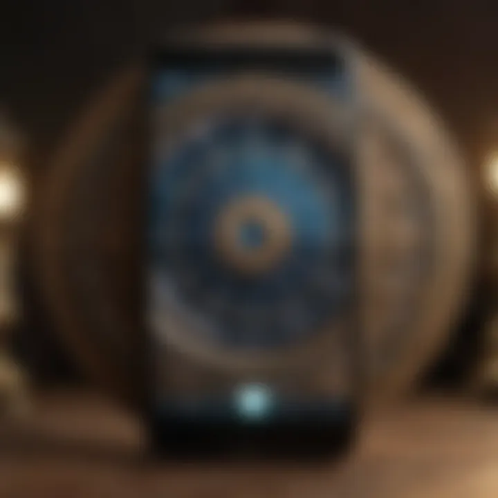 User interface of a horoscope application on a smartphone