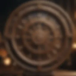 Zodiac wheel representation showcasing various signs