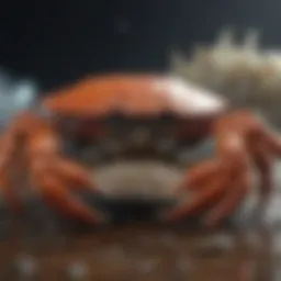 Cancer zodiac sign represented by a crab