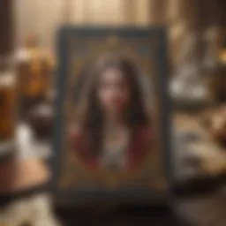 An artistic representation of a tarot card spread