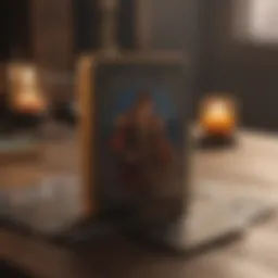 Tarot cards spread on a wooden table