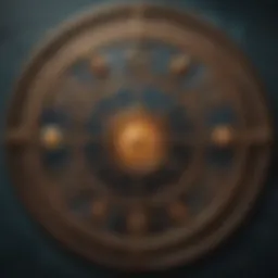 A celestial map illustrating the zodiac signs
