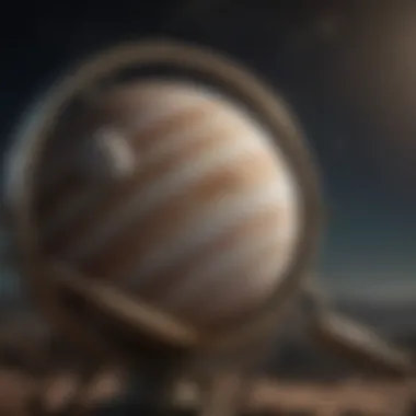 Historical Observations of Jupiter A historical depiction of astronomers observing Jupiter through telescopes.