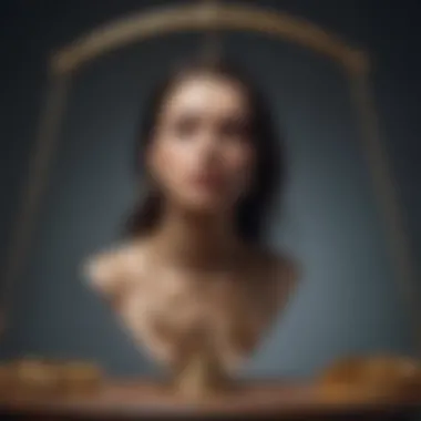 Equilibrium in Personality Traits Abstract artwork portraying the duality and equilibrium of the Libra personality