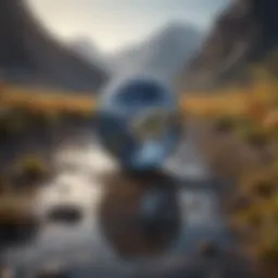 A serene landscape reflecting the earth element, symbolizing stability and groundedness.
