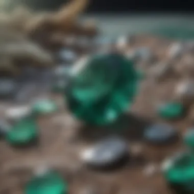 Close-up of vibrant emerald stone