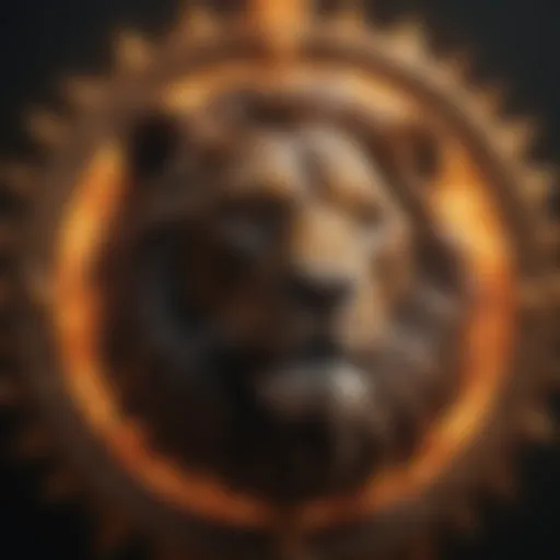 Symbolic representation of the Leo zodiac sign with a radiant sun