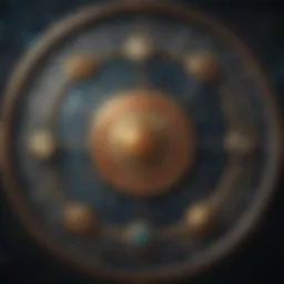 Celestial map showcasing astrological signs