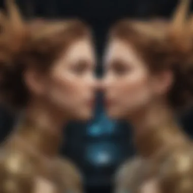 Symbolism of Gemini's Dual Nature Illustration of the duality of Gemini's nature