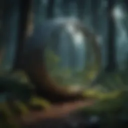 A moonlit forest representing the mystical connection to nature