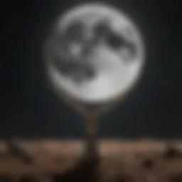The celestial representation of the Moon rising sign