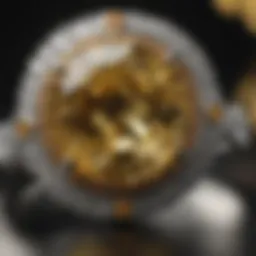 A close-up of a stunning yellow sapphire ring highlighting its brilliance and clarity
