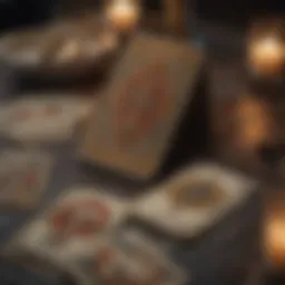 A traditional tarot deck showcasing major arcana cards.