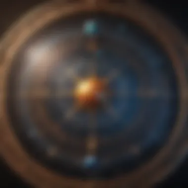 A depiction of a celestial map showcasing planetary alignments.