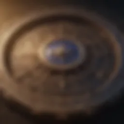 Astrological chart with planetary alignments