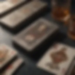 A spread of playing cards laid out for a yes or no tarot reading