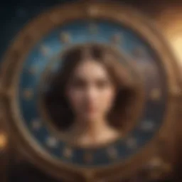 Celestial map illustrating zodiac signs