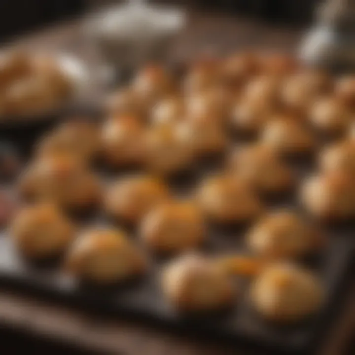 An array of fortune cookies on a table, showcasing their role in social gatherings and celebrations.