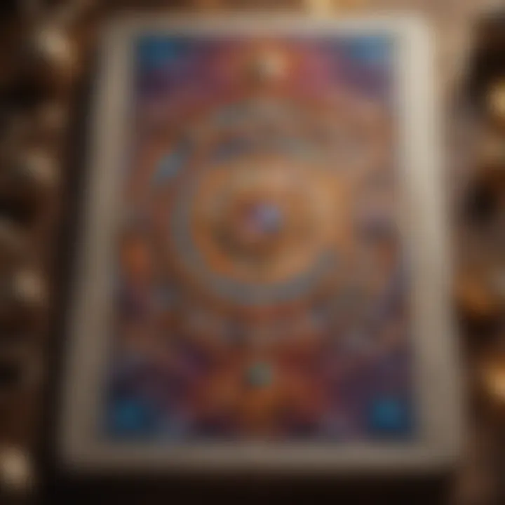 An abstract representation of intuition depicted with colorful swirls and symbols, representing the inner wisdom in tarot readings.