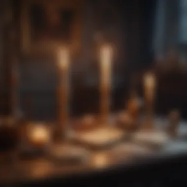 Creating an Inviting Space for Tarot Practice A serene setting with candles and tarot cards for practice