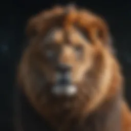 Majestic Leo constellation in the night sky