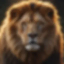 A vibrant illustration of a lion representing Leo Sun sign
