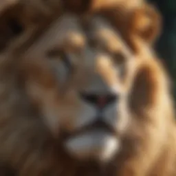 Majestic lion symbolizing Leo zodiac sign
