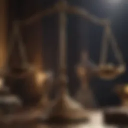 Scales of Justice abstract representation