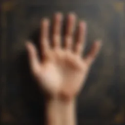 An ancient palmistry chart illustrating various lines and their meanings