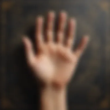 An ancient palmistry chart illustrating various lines and their meanings