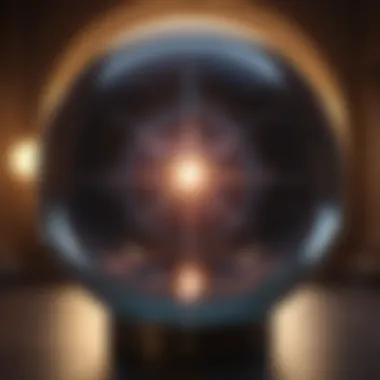 Mystical Crystal Ball Reflecting Cosmic Energies